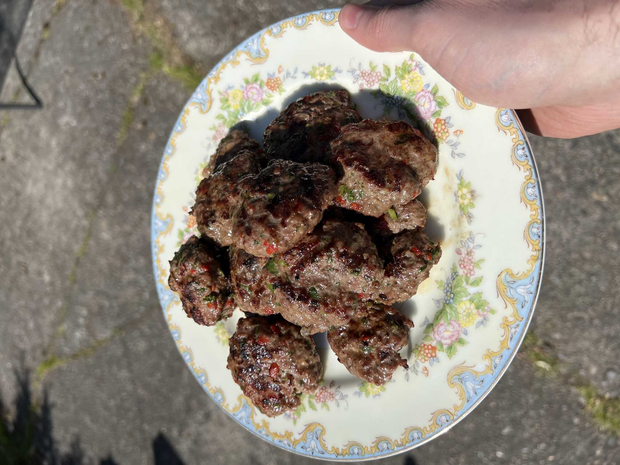 Turkish grilled meatballs (kofta)